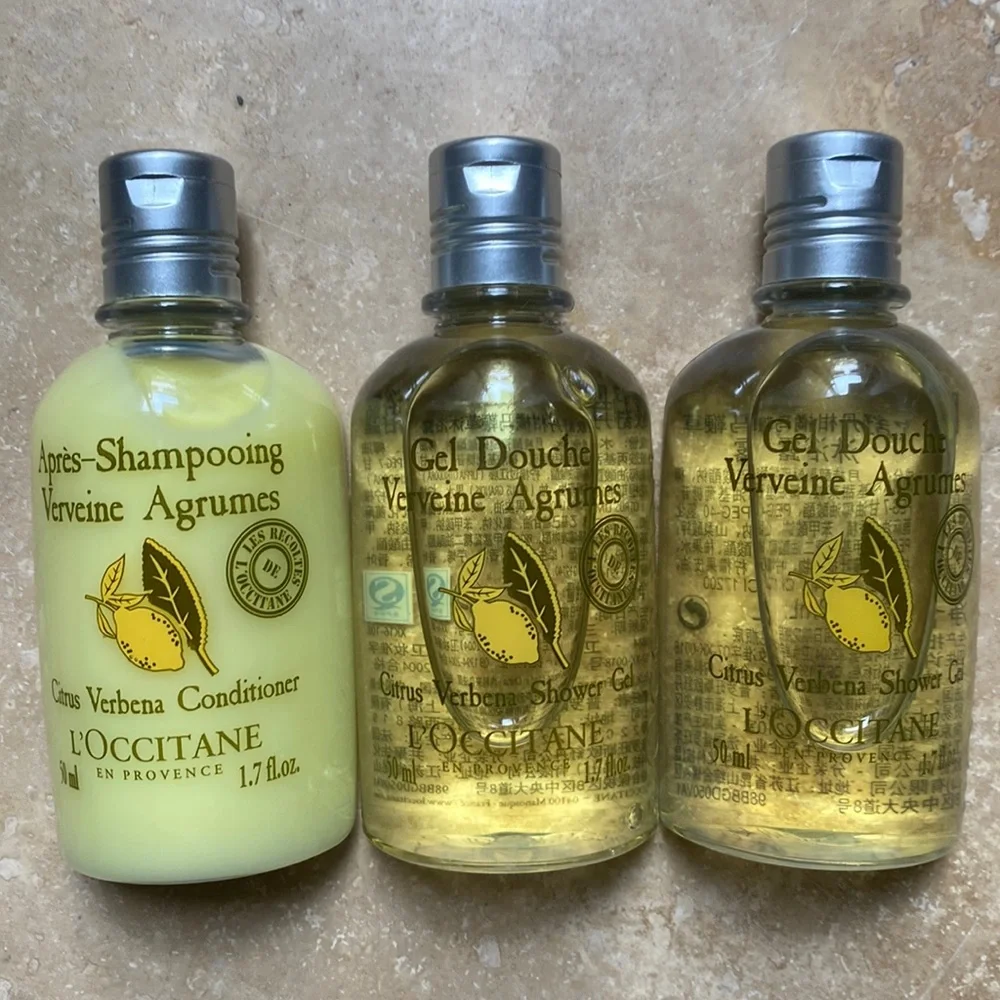 L’OCCITANE Travel size Shampoo, Conditioner and Shower Gel